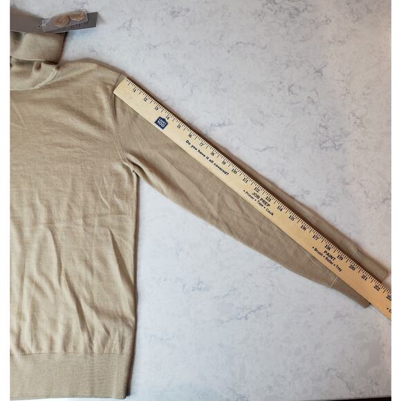 NWT RALPH LAUREN Purple Label Cashmere Turtleneck Sweater Camel Women's Small - Picture 9 of 10